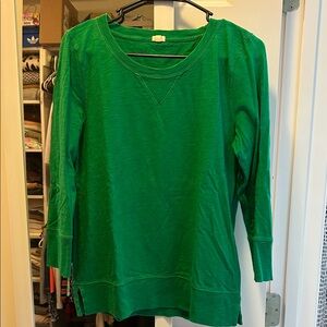 J. Crew Emerald Green Crew Neck Top
